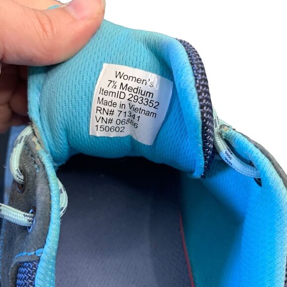 L.L. Beansport Suede Sneakers Grey Turquoise Outdoor Shoes Size 7.5 - Picture 8 of 8